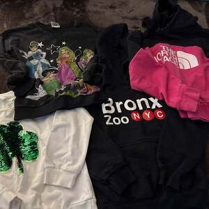 Disney Princess Girl Squad Mineral Washed Black Graphic Crewneck Sweatshirt